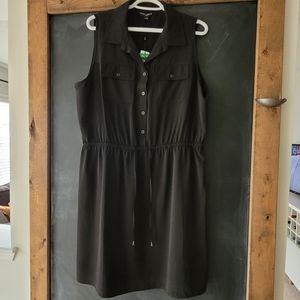 Mario Serrani Black Dress with Cinch Waist Tie. Size XL